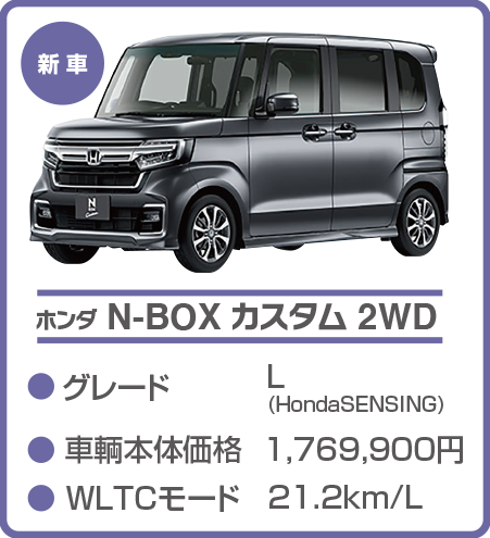 ホンダ N-BOX カスタム 2WD